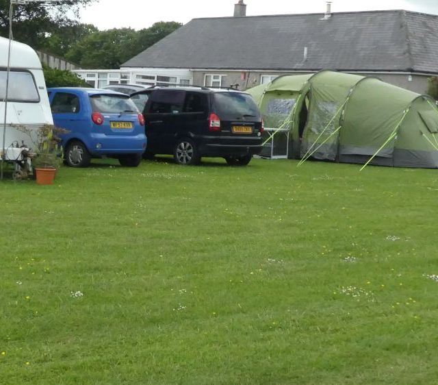 caravan and tents